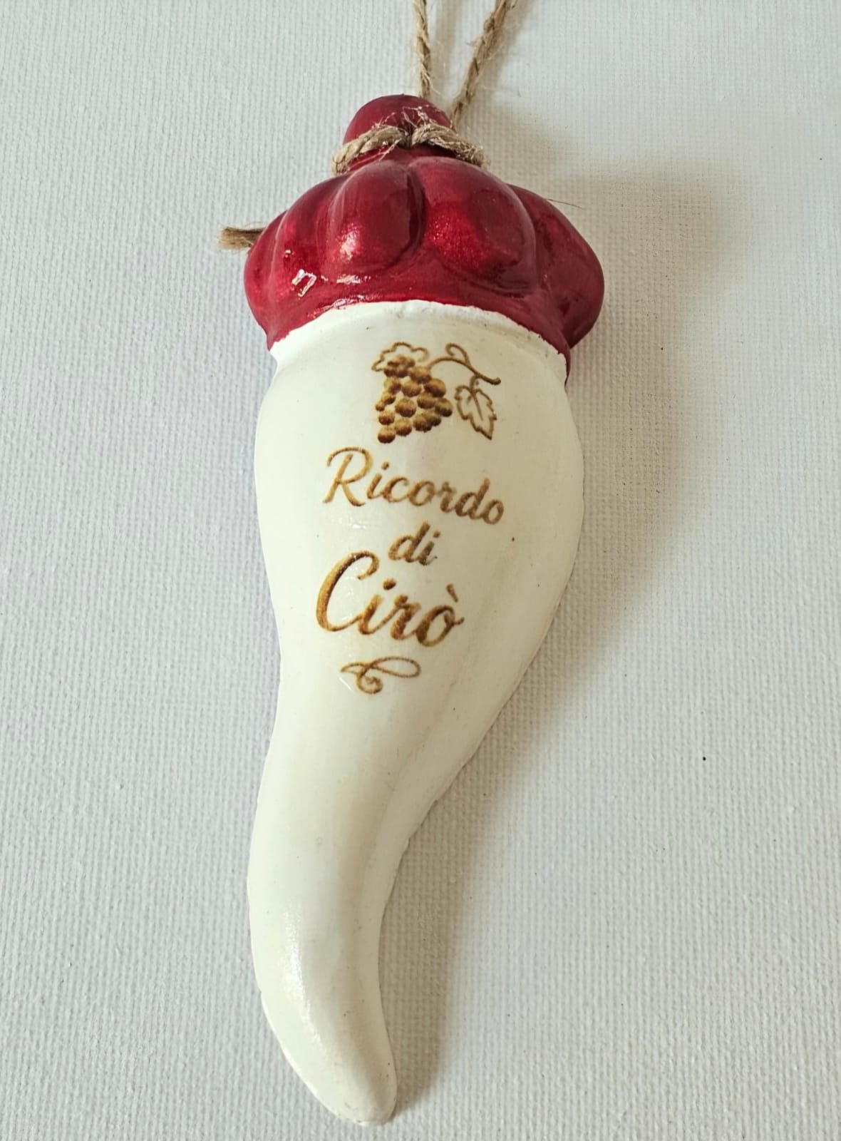 Corno portafortuna Artigianale "Ricordo di Cirò"