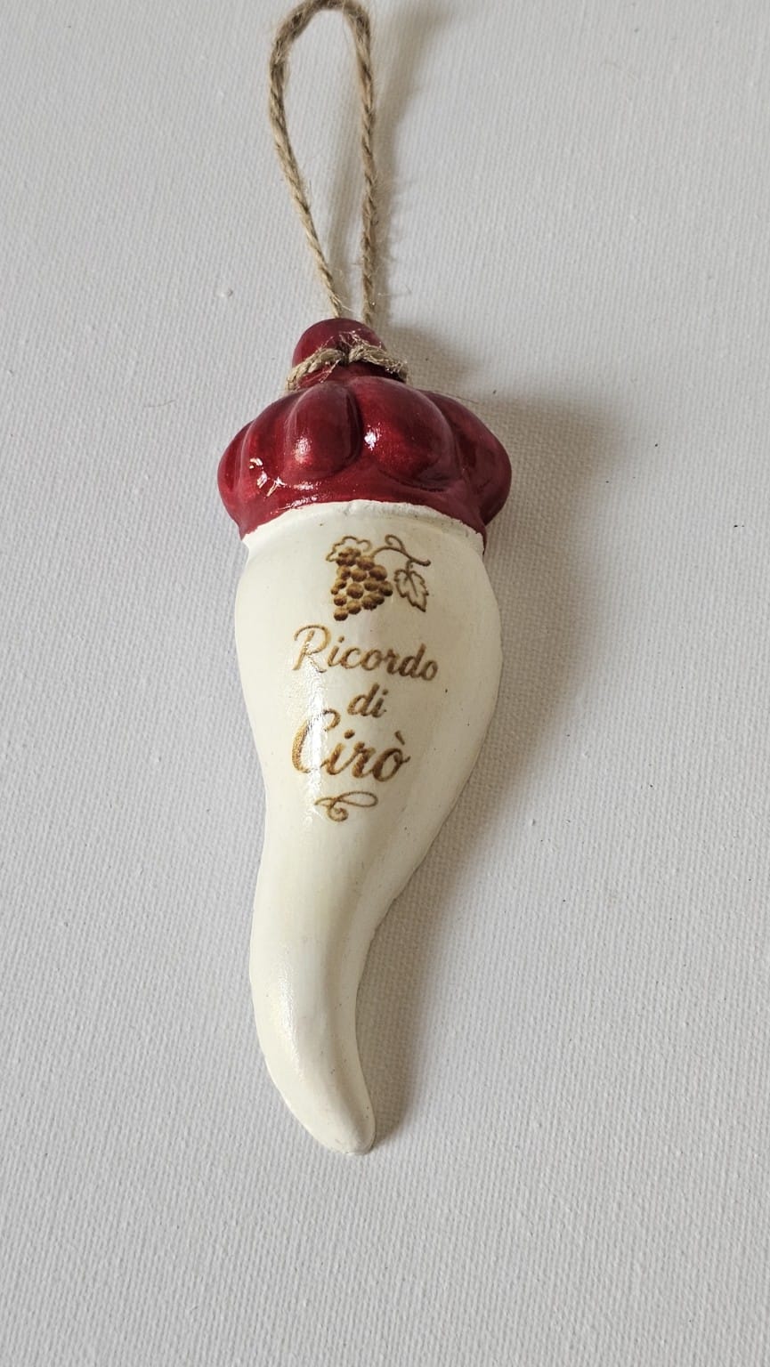 Corno portafortuna Artigianale "Ricordo di Cirò"