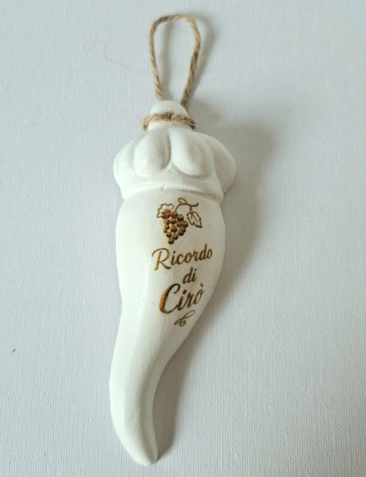 Corno portafortuna Artigianale "Ricordo di Cirò"